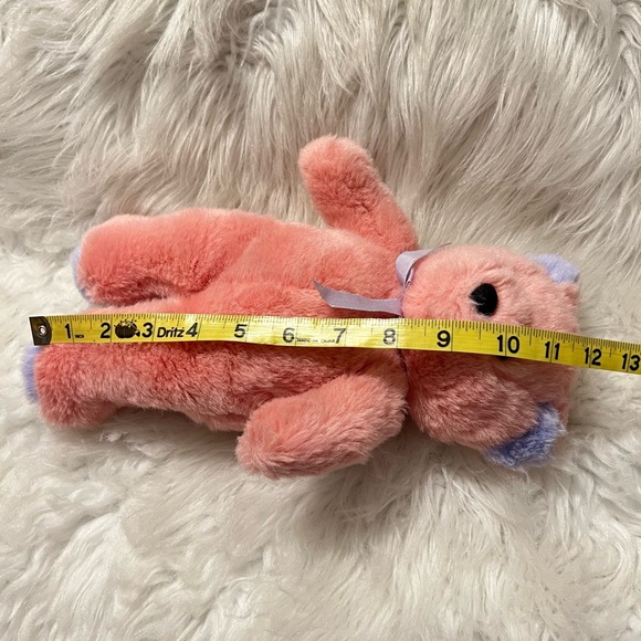 Vintage The Scarborough Collection 12” Plush Teddy Bear Pink Purple Ears Feet - Picture 3 of 6